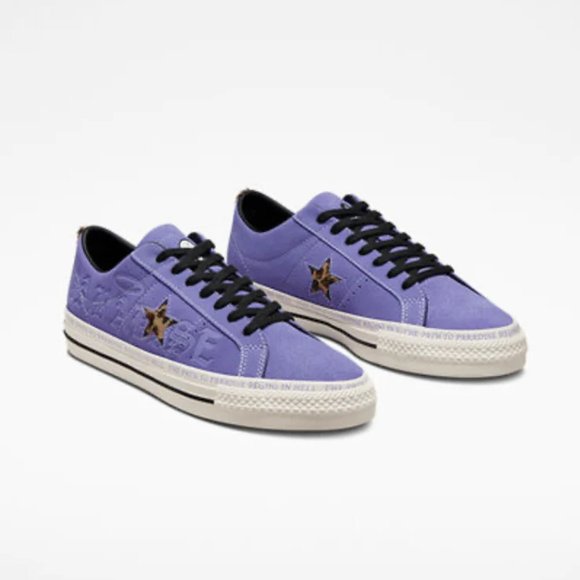 Converse Cons x Paradise Sean Pablo One Star Pro OX WILD LILAC/BLACK/EGRET A0437 - Picture 4 of 15